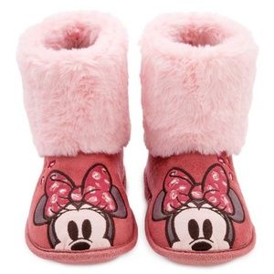 Disney Store Minnie Mouse Boot Slippers Soft Shoes Boots for Girls Kids